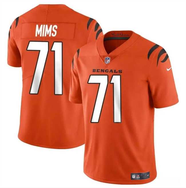 Men & Women & Youth Cincinnati Bengals #71 Amarius Mims Orange 2024 Draft Vapor Untouchable Limited Stitched Jersey->cincinnati bengals->NFL Jersey